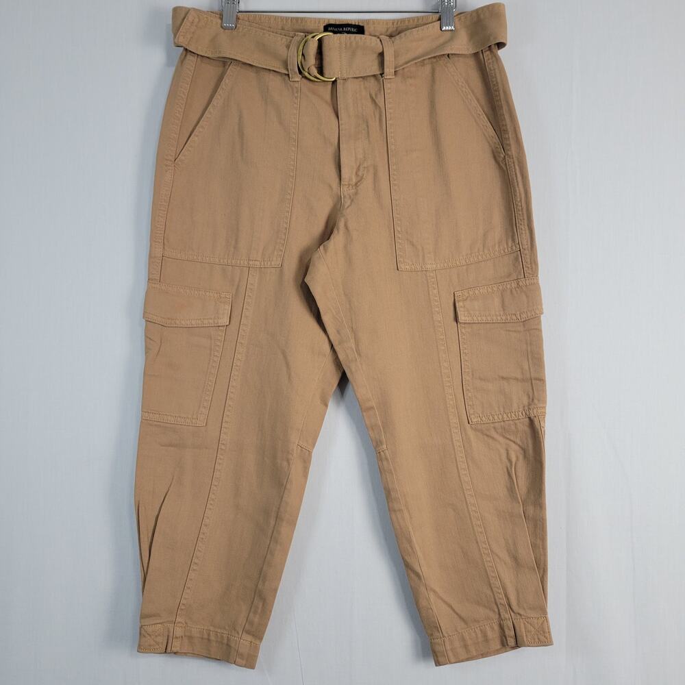 Banana Republic Cargo Tapered Utility Surplus Pants size 8P cropped Granola New